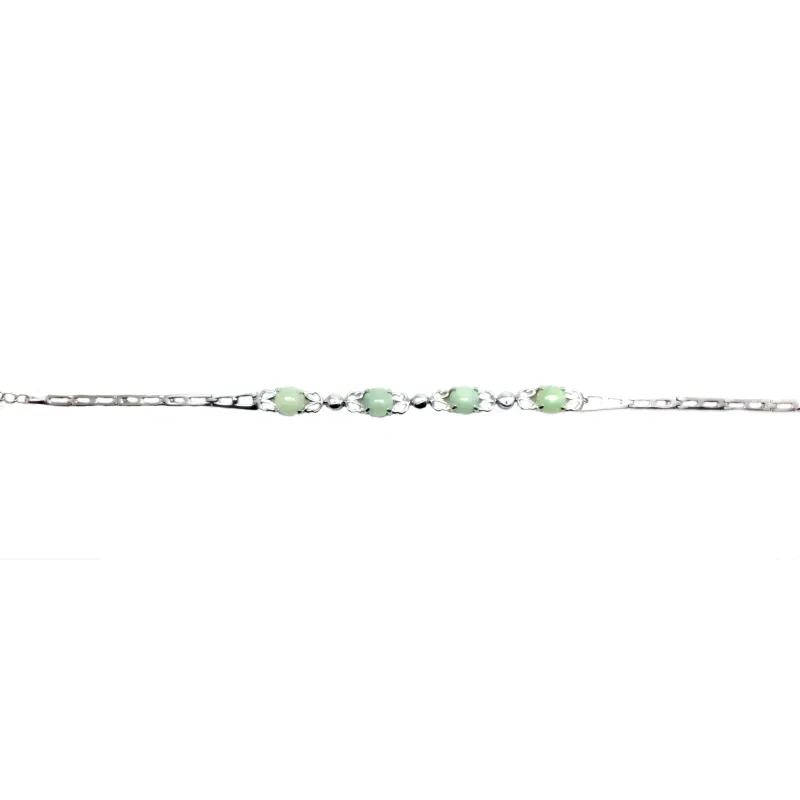 bracelet en argent 925 avec des jades pour un prix des plus abordable.-bijouxbijoux.ch