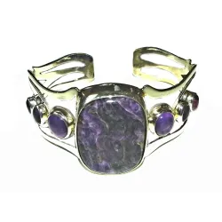 super bracelet en argent massif avec des Amétystes  fait main .-bijouxbijoux.ch
