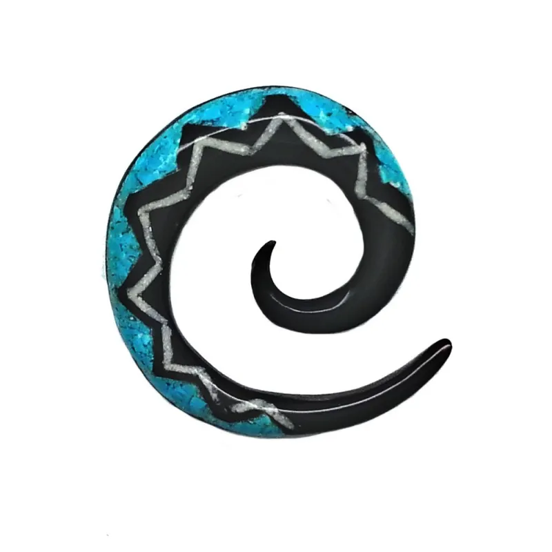 2 cm Spirale Bleu / 008 - PLCi01