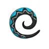 2 cm Spirale Bleu / 008 - PLCi01
