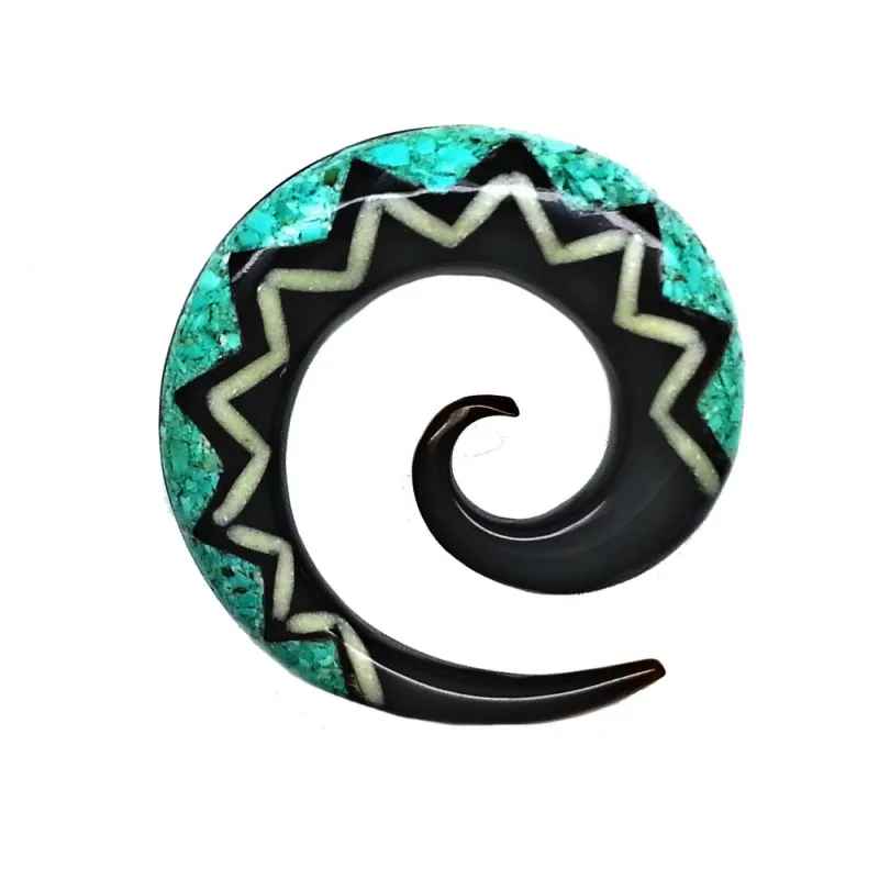 3 cm Spirale Bleu / 009 - PLCi01