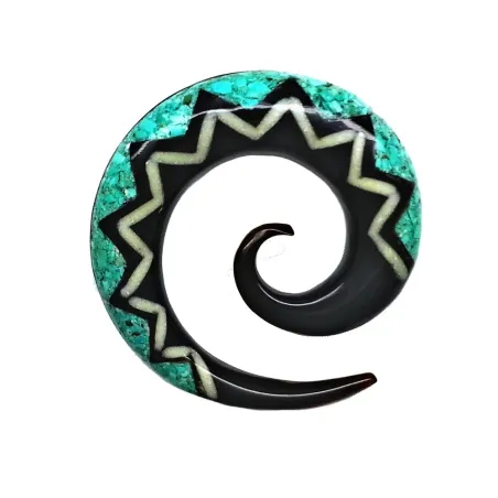 3 cm Blau Spirale / 009 - PLCi01