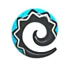 3,5 cm Blau Spirale / 010 - PLCi01