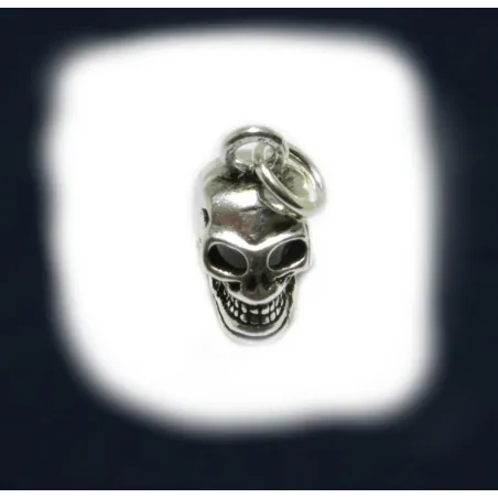 pendentif en argent pas cher ,joli petit crâne.-bijouxbijoux.ch