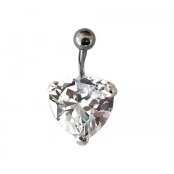 piercing de nombril gros coeur de strass en acier chirurgical,sera d'un bel effet sur votre nombril.-bijouxbijoux.ch