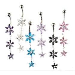 piercing de nombril obtenable dans de nombreuses couleurs de strass.- bijouxbijoux.ch