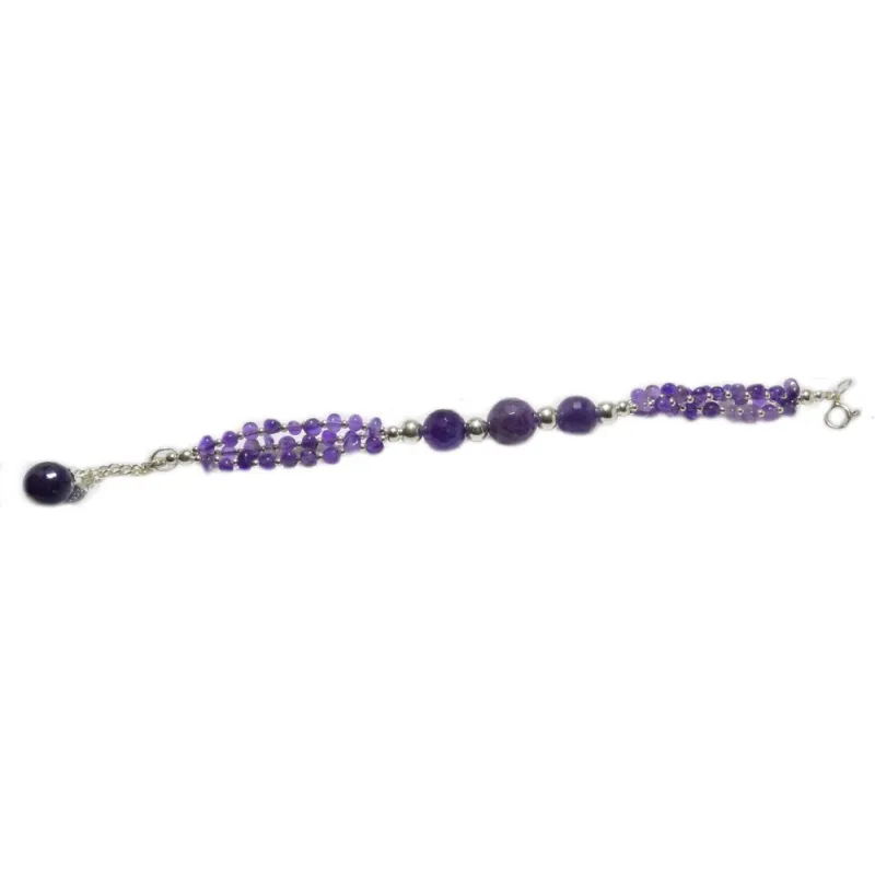 bracelet en argent massif avec des améthystes naturelles pour 149 francs.-bijouxbijoux.ch