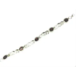 bracelet en argent 925 massif à choix grenat ou améthyste pour 189 francs 