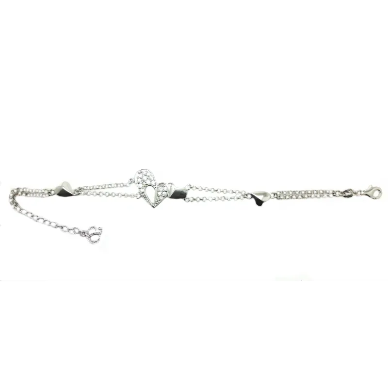 bracelet en argent avec coeurs pour 109 francs .-bijouxbijoux.ch