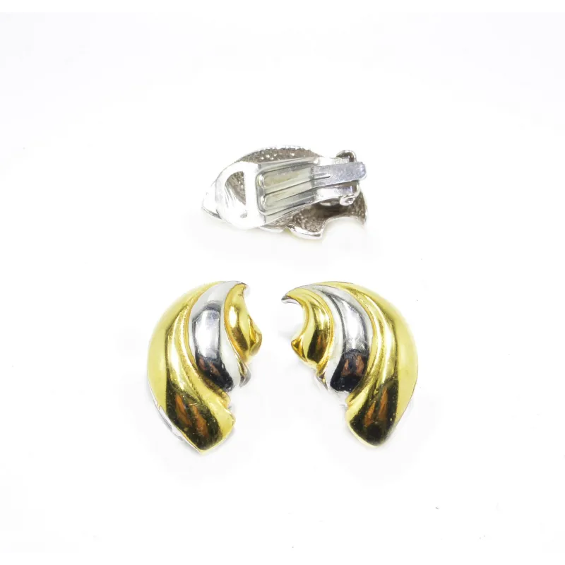 boucles d'oreilles clip dorée