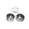 boucles d'oreilles clips argentée et noir pour 19 francs .-bijouxbijoux.ch