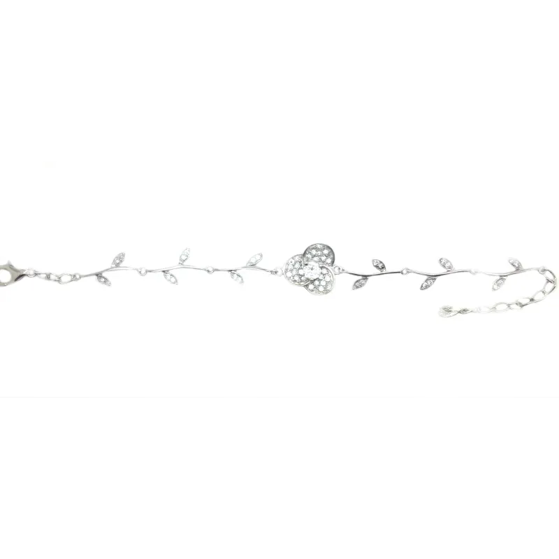 bracelet argent avec des feuilles pour 109 francs .-bijouxbijoux.ch