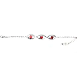 bracelet en argent massif avec 3 strass pour 79 francs .-bijouxbijoux.ch