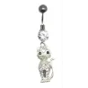 mignon petit chat en  piercing de nombril-bijouxbijoux.ch