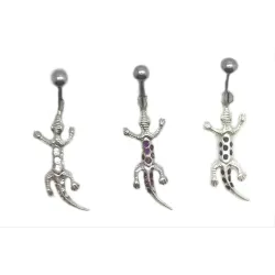 Piercing de nombril lézard avec brillant.-bijouxbijoux.ch
