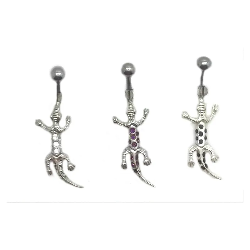 Piercing de nombril lézard avec brillant.-bijouxbijoux.ch