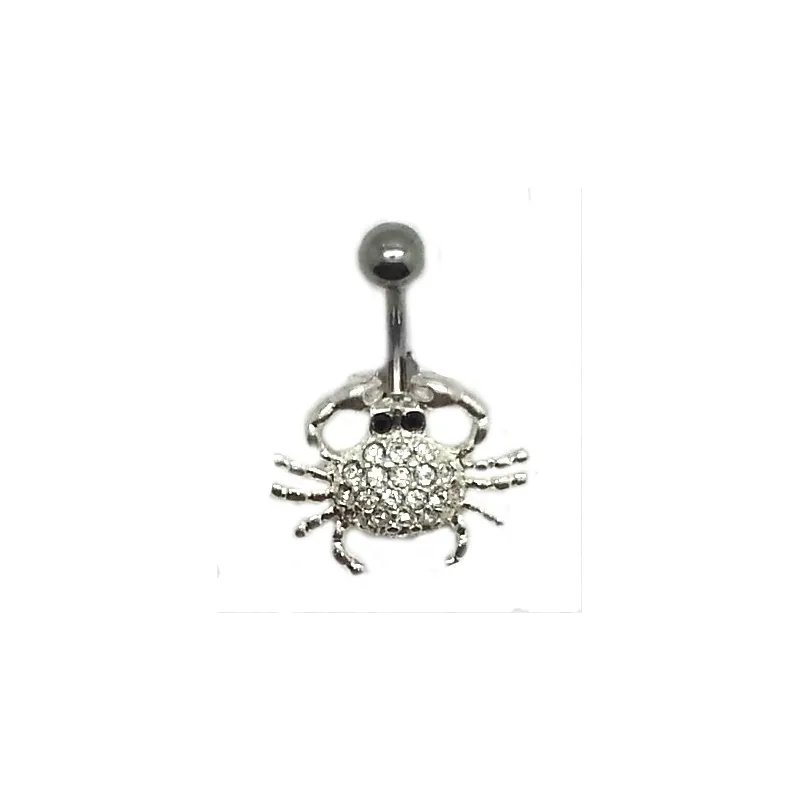 piercing de nombril en forme de crâbe de qualité 316 L .- bijouxbijoux.ch