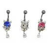 piercing de nombril chat 316 L.- bijouxbijoux.ch