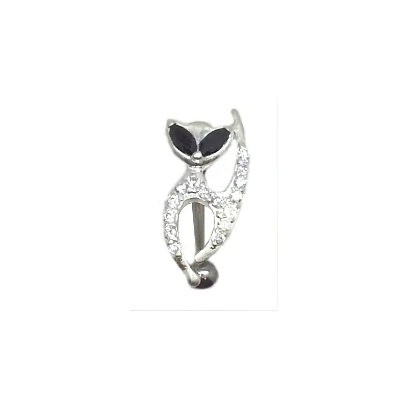 piercing de nombriel chat avec cristaux.-bijouxbijoux.ch