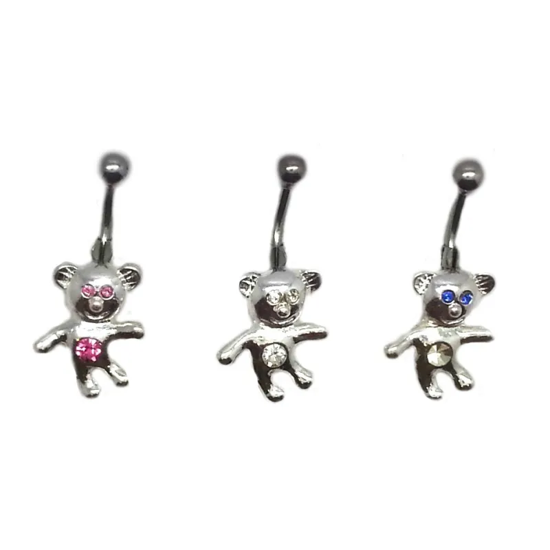 piercing de nombril ourson,pas cher et de qualité acier 316 L.-bijouxbijoux.ch