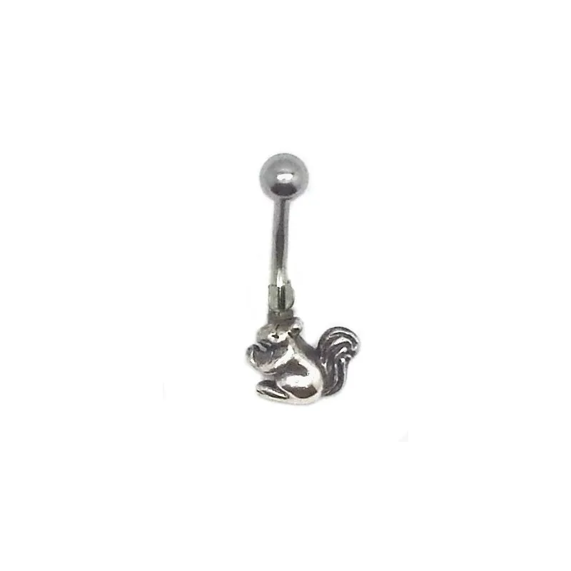 petit piercing de nombril écureuil en chirurgical pas cher, et de bonne qualité.-bijouxbijoux.ch