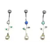 piercing de nombril avec une perle artificielle et des strass .-bijouxbijoux.ch