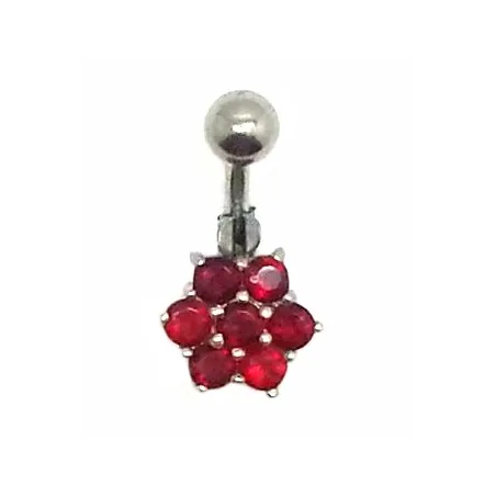 piercing de nombril composé d'une très jolie fleur de strass.- bijouxbijoux.ch