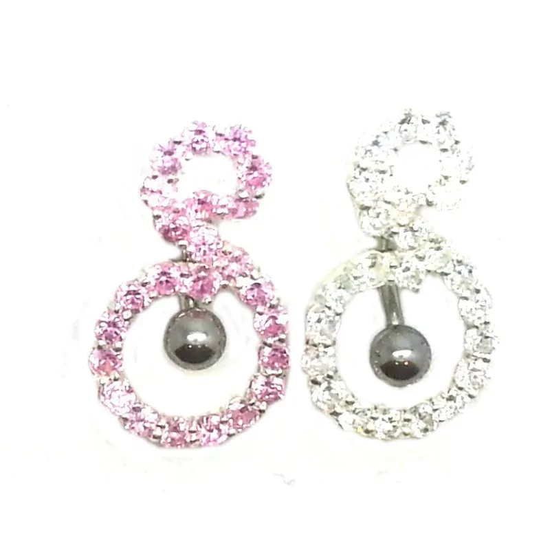 piercing de nombril en argent et acier chirurgical avec des strass pour 49 frs .-bijouxbijoux.ch
