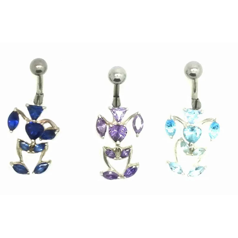 piercing de nombril en argent et acier chirurgical avec des strass pour 29 frs .-bijouxbijoux.ch