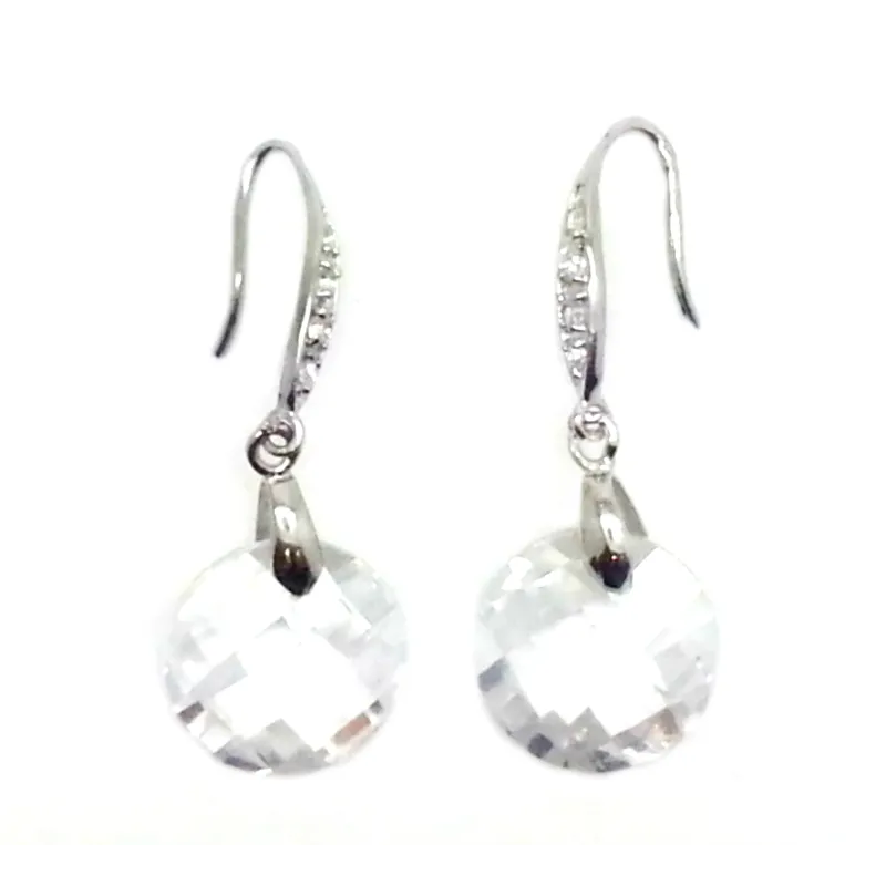 boucles d'oreilles en argent pas cher existe en transparent ou violet.-bijouxbijoux.ch